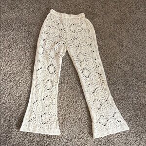 Cotton crochet coverup pants